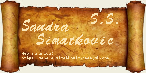 Sandra Simatković vizit kartica